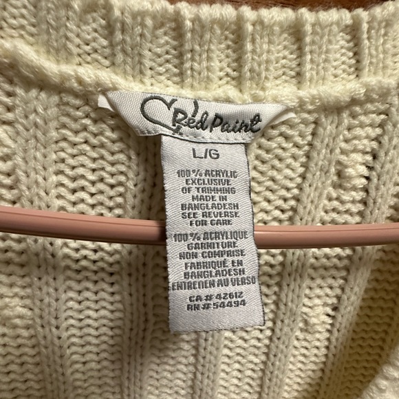 RED PAINT Ivory Sweater Jacket - Picture 2 of 2